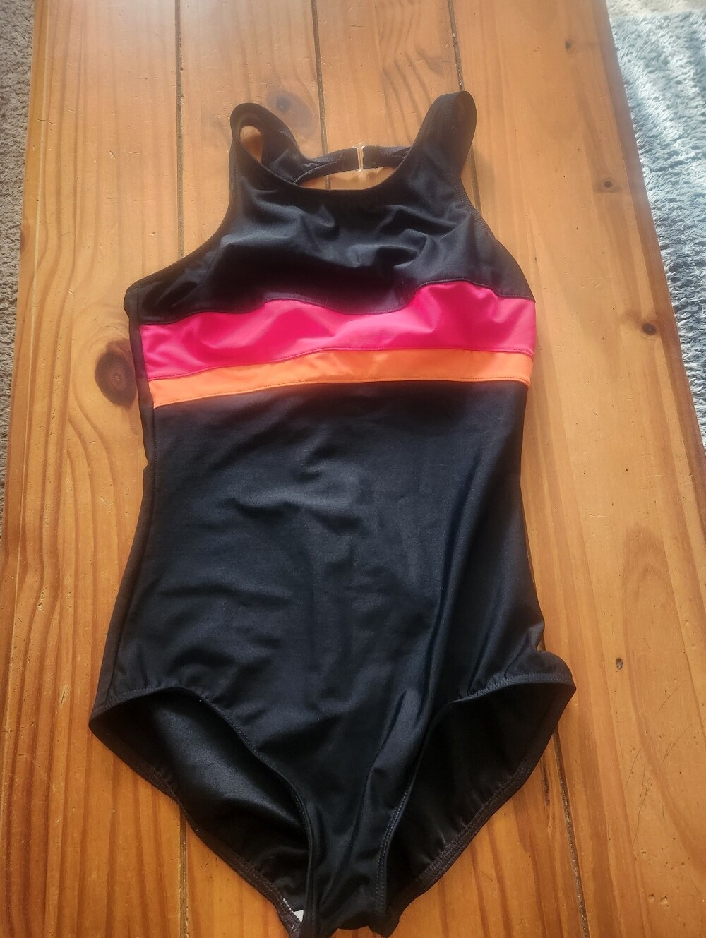 Lands' End One Piece Women's Swimsuit Size 14 Long Multi Color